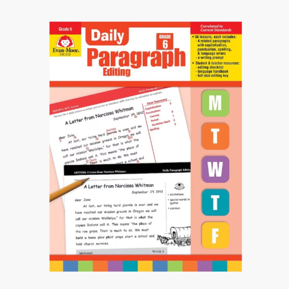 Teacher's Resource Book: Daily Paragraph Editing, Grade 6+
